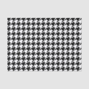Papel De Seda Patrón Houndstap negro y blanco