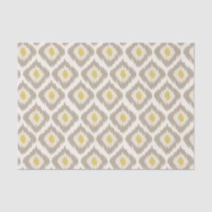 Papel De Seda Patrón Ikat de diamantes de Beige