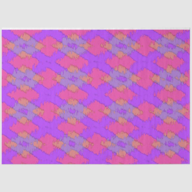 Papel De Seda Patrón Ikat Purple Modern (Anverso)