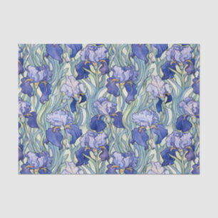 Papel De Seda patrón Iris azul moda