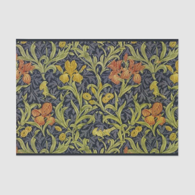 Papel De Seda Patrón Iris (de William Morris) (Anverso)