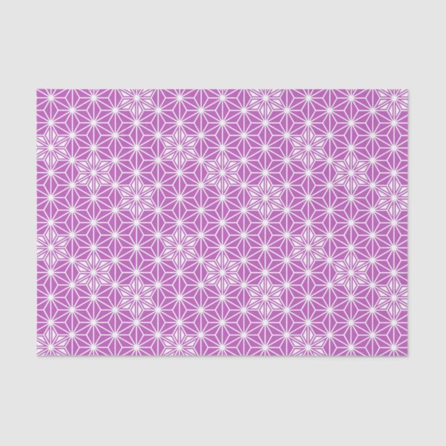 Papel De Seda Patrón japonés de Asanoha - orquídea (Anverso)