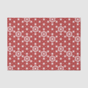 Papel De Seda Patrón japonés de Asanoha - rojo oscuro