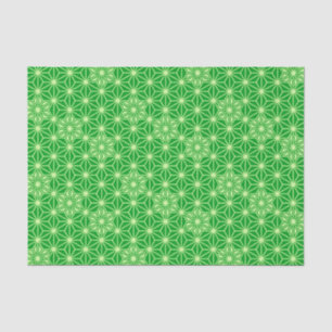 Papel De Seda Patrón japonés de Asanoha - verde esmeralda