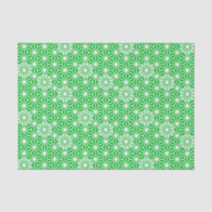 Papel De Seda Patrón japonés de Asanoha - verde jade