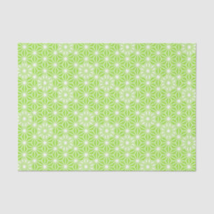 Papel De Seda Patrón japonés de Asanoha - verde lima clara