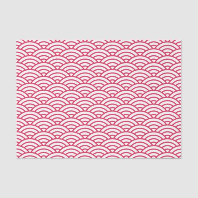 Papel De Seda Patrón japonés de escala de peces Sakura Koinobori (Anverso)