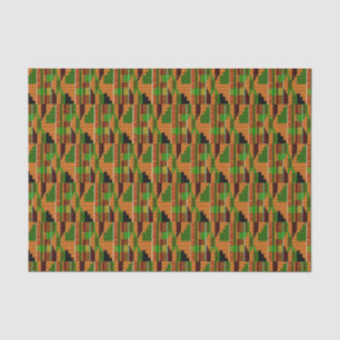 Papel De Seda Patrón K01 de tela de kente clásico africano