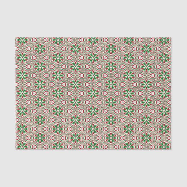 Papel De Seda Patrón Kaleidoscope navidades (Anverso)