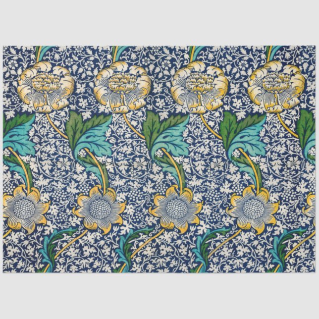 Papel De Seda Patrón Kennet (de William Morris) (Anverso)