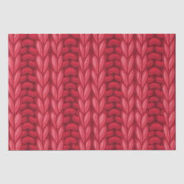 Papel De Seda Patrón Lanoso de Tejido de Invierno Rojo