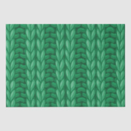 Papel De Seda Patrón Lanoso de Tejido de Invierno Verde