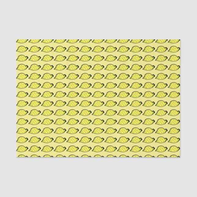 Papel De Seda Patrón Lemons personalizado Amarillo (Anverso)