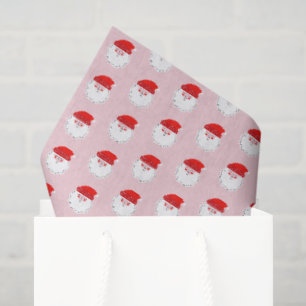 Papel De Seda Patrón lindo de Santa de Navidad