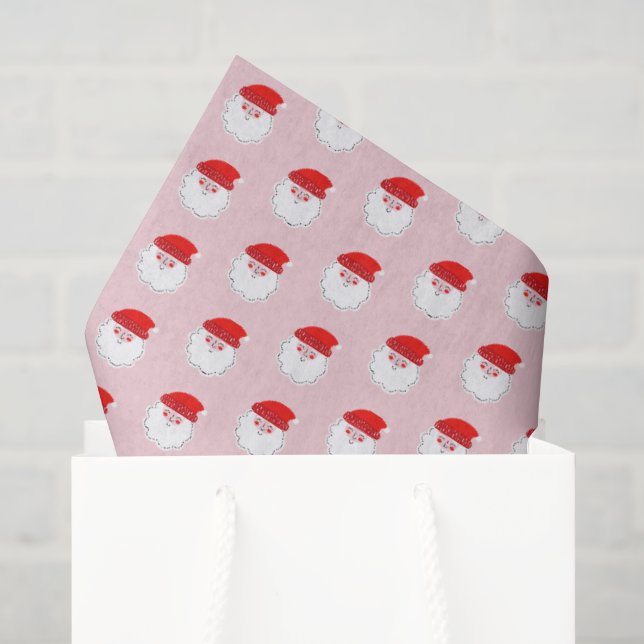 Papel De Seda Patrón lindo de Santa de Navidad (Bolsa de regalo)