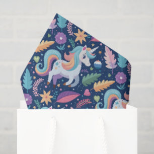 PAPEL DE SEDA PATRON MÁGICO DE UNICORNIO PARA NIÑOS