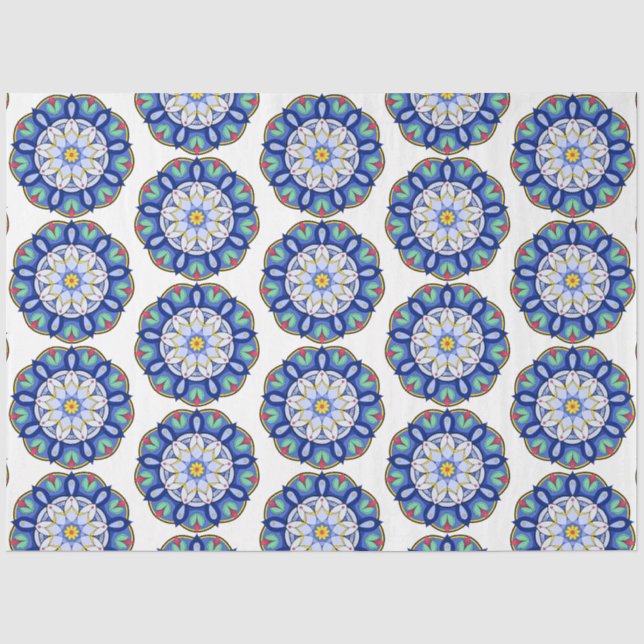 Papel De Seda Patrón Mandala 01 (Anverso)