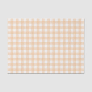 Papel De Seda Patrón marcado de Gingham de bonito Pale Peach