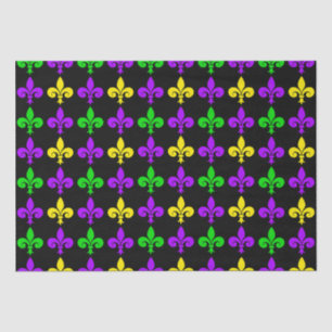 Papel De Seda Patrón Mardi Gras Fleur de Lis