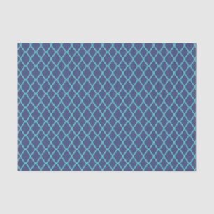 Papel De Seda Patrón maroccano tradicional azul y Verde azulado 