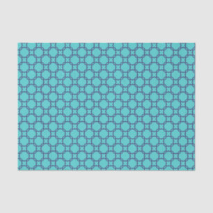 Papel De Seda Patrón maroccano tradicional verde azulado y azul