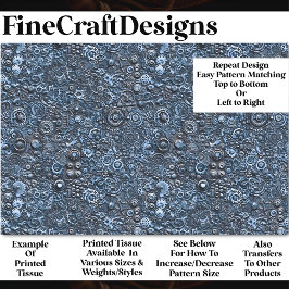 Papel De Seda Patrón mecánico de vapor azul BN2 Desconexión