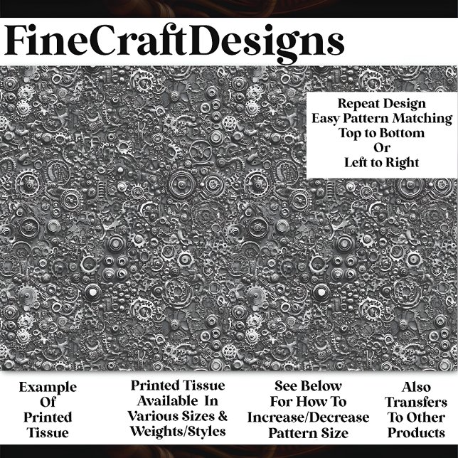 Papel De Seda Patrón mecánico de vapor Gris BN3 Desconexión (Subido por el creador)