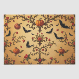 Papel De Seda Patrón Medieval Francés de Halloween