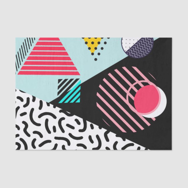 Papel De Seda Patrón Memphis (Anverso)