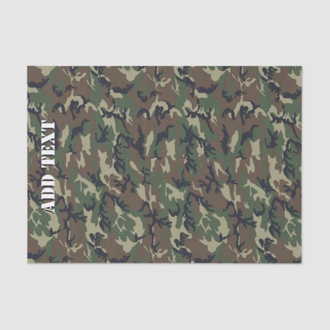 Papel De Seda Patrón militar verde de Woodland (Anverso)