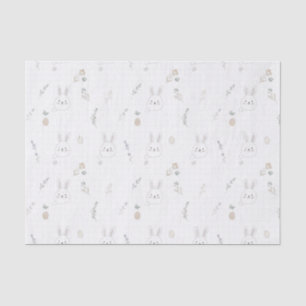 Papel De Seda Patrón minimalista de Pascua de conejo pastel de p