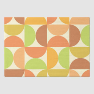 Papel De Seda Patrón minimalista de semicírculos de mediados de