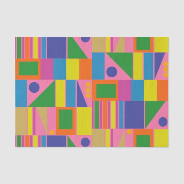 Papel De Seda Patrón Modástico De Diversión Moderno De Mediados  (Anverso)