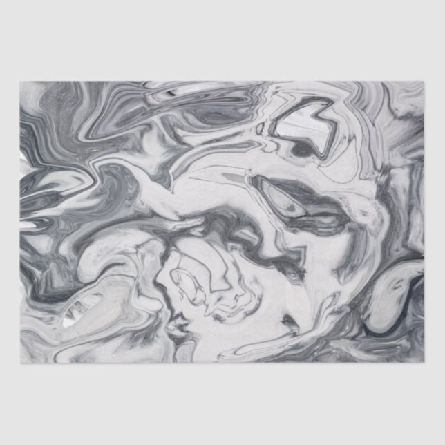 Papel De Seda Patrón moderno de mármol blanco (Anverso)