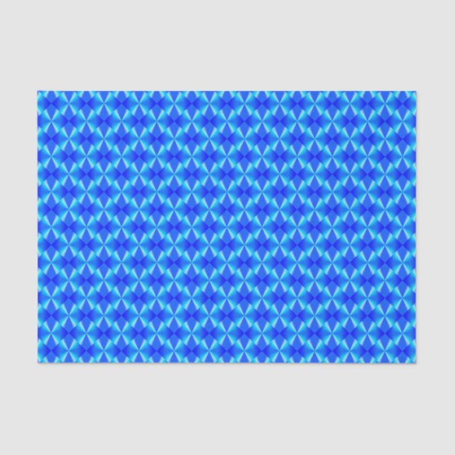 Papel De Seda Patrón moderno de moda azul real (Anverso)