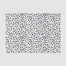 Papel De Seda Patrón moderno de punto dálmata blanco y negro