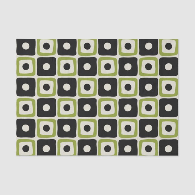 Papel De Seda Patrón moderno del Siglo Medio (Anverso)