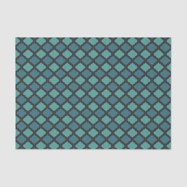 Papel De Seda Patrón mosaico al estilo árabe (Anverso)