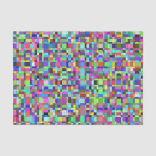 Papel De Seda Patrón multicolor de formas de cuadrados abstracto