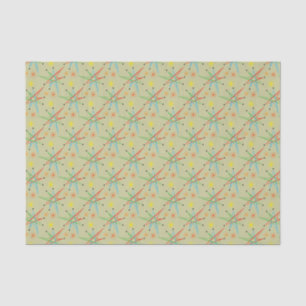 Papel De Seda Patrón multicolor retro de arranque atómico