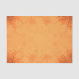 Papel De Seda Patrón Naranja marrón victoriano de otoño