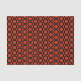Papel De Seda Patrón Naranja Rojo Negro