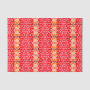 Papel De Seda Patrón Naranja Rojo Rosa