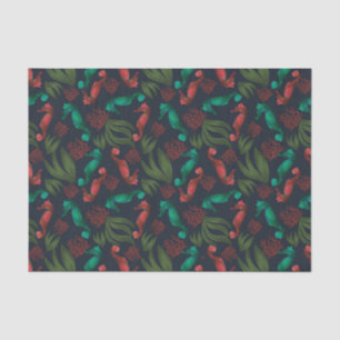 Papel De Seda Patrón náutico Hija marino azul