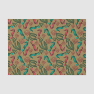 Papel De Seda Patrón nautico vintage de marea acuática