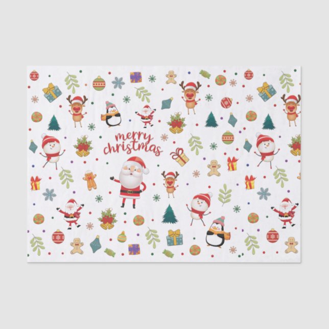 Papel De Seda Patrón navideño (Anverso)