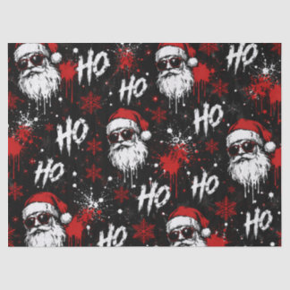 Papel De Seda Patrón navideño de salpicaduras de Santa áspero