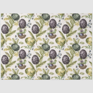 Papel De Seda Patrón nostálgico vintage de huevos de Pascua No3