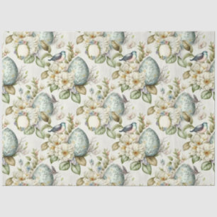 Papel De Seda Patrón nostálgico vintage de huevos de Pascua no 2