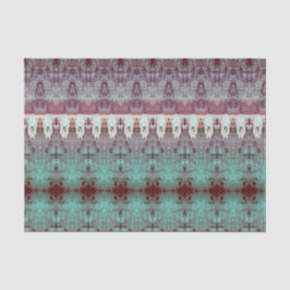 Papel De Seda Patrón occidental tribal Verde azulado País cráneo